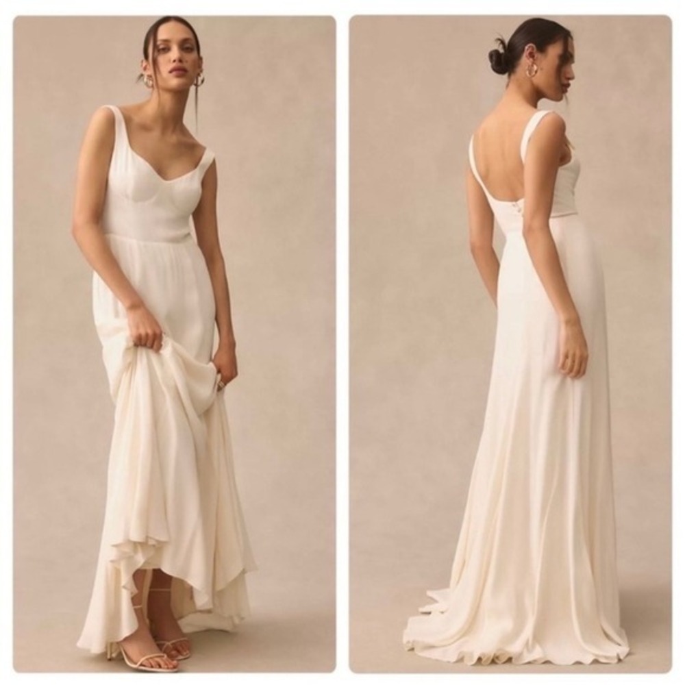 Reformation Lecce Dress Maxi Gown Wedding Dress Size 4 -#0034 - Picture 2 of 4